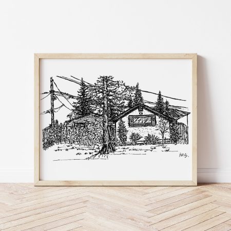 Edmonton Urban Back Alley Ink Art Print
