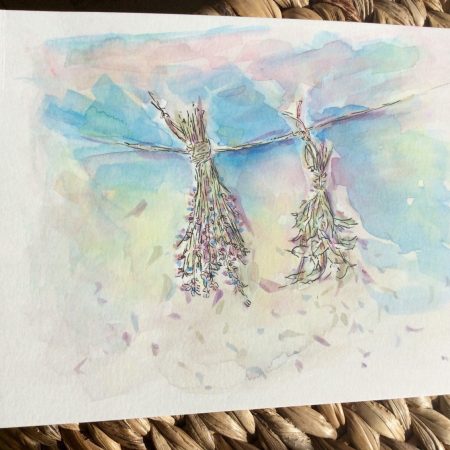 Hanging Flowers Painting
