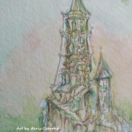 Castle Watercolor Painting