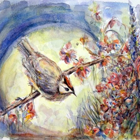 Full Moon Bird Painting