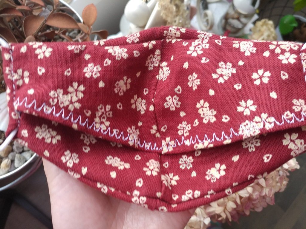 Premium 3 Layers Red Cherries Flowers Japan Cotton Face Masks with Filter Pocket And Nose Wire 2
