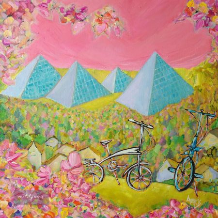 Edmonton River Valley Sunset Painting, Muttart Conversatory