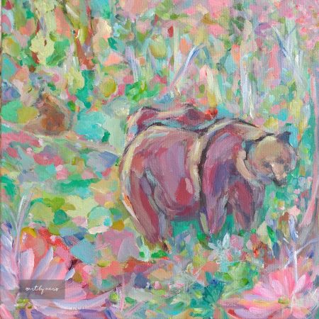 3 Bears Bold Impressionist Acrylic Painting By Aeris Osborne
