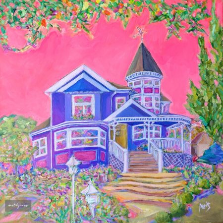 Highlands Victorian House Acrylic Painting By Aeris Osborne