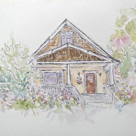 McLuhan House Watercolor Painting