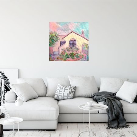 Highlands Spanish Colonial House Painting By Aeris Osborne