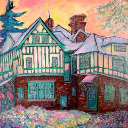 Westmount Tudor House Painting By Aeris Osborne