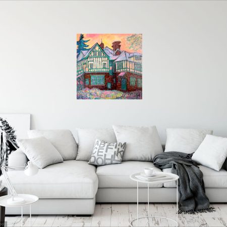 Westmount Tudor House Painting By Aeris Osborne
