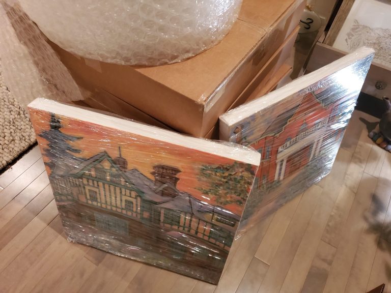North West TREX Wall YEG Old Houses Packing