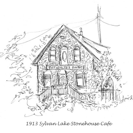 1913 Sylvan Lake Stone House Cafe Inkpen Aeris Osborne