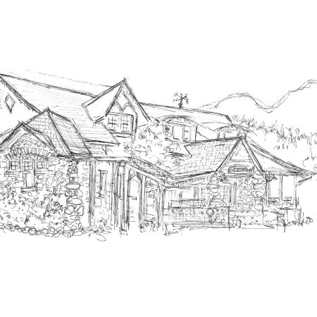 Jasper Park Information Center Inkpen Sketch Aeris Osborne