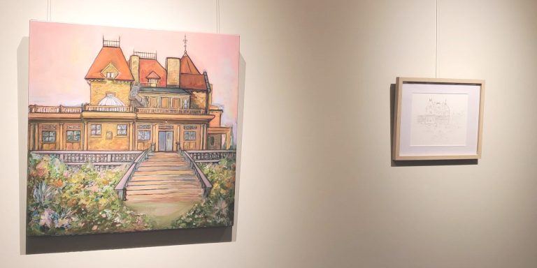 Alberta Old Buildings Art Exhibition - Calgary Lougheed House - Aeris Osborne