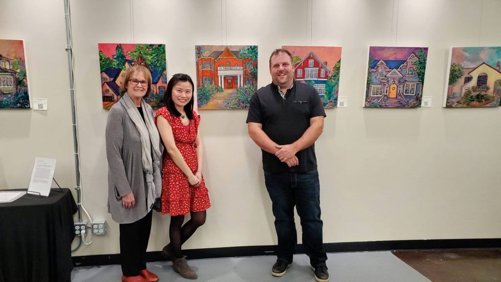  Brandon Lunty MLA Leduc-Beaumont (Right) ,the City of Leduc Counselor, Beverly Beckett (Left), Aeris Osborne (Center)