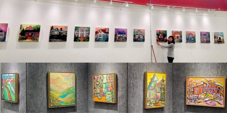 YEG Old Houses & Colorful Travel Journey Art Exhibiton - Leduc Arts Foundry - Aeris Osborne