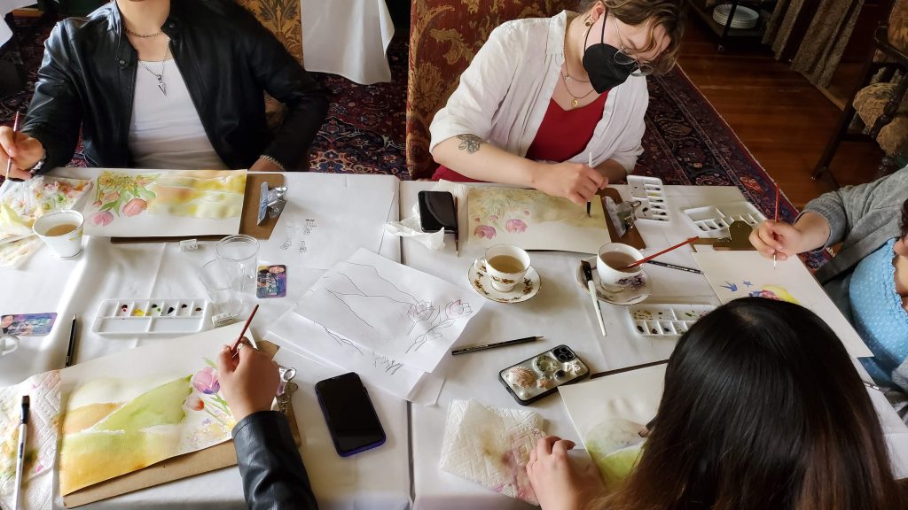 Lougheed House & Calgary Centre For Newcomers Watercolor Workshop Aeris Osborne 7
