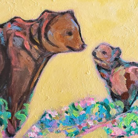 Grizzly Bear Mama and Cub Aeris Osborne Art